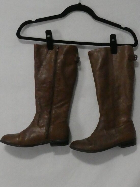 Aldo Shoes - ALDO Brown Leather Knee High Riding Boots Back Buckles - Size 5